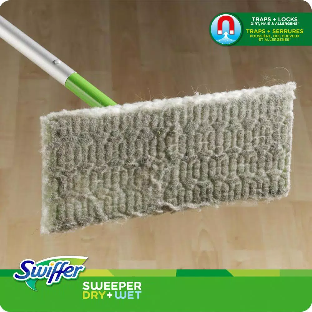 Swiffer Sweeper Dry and Wet Mop Starter Kit with 10 Cloths