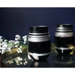 Rolf Glass Cosmo 16.5 oz. Stemless Wine Tumblers, Black/Silver (Set of 4) thumbnail 4