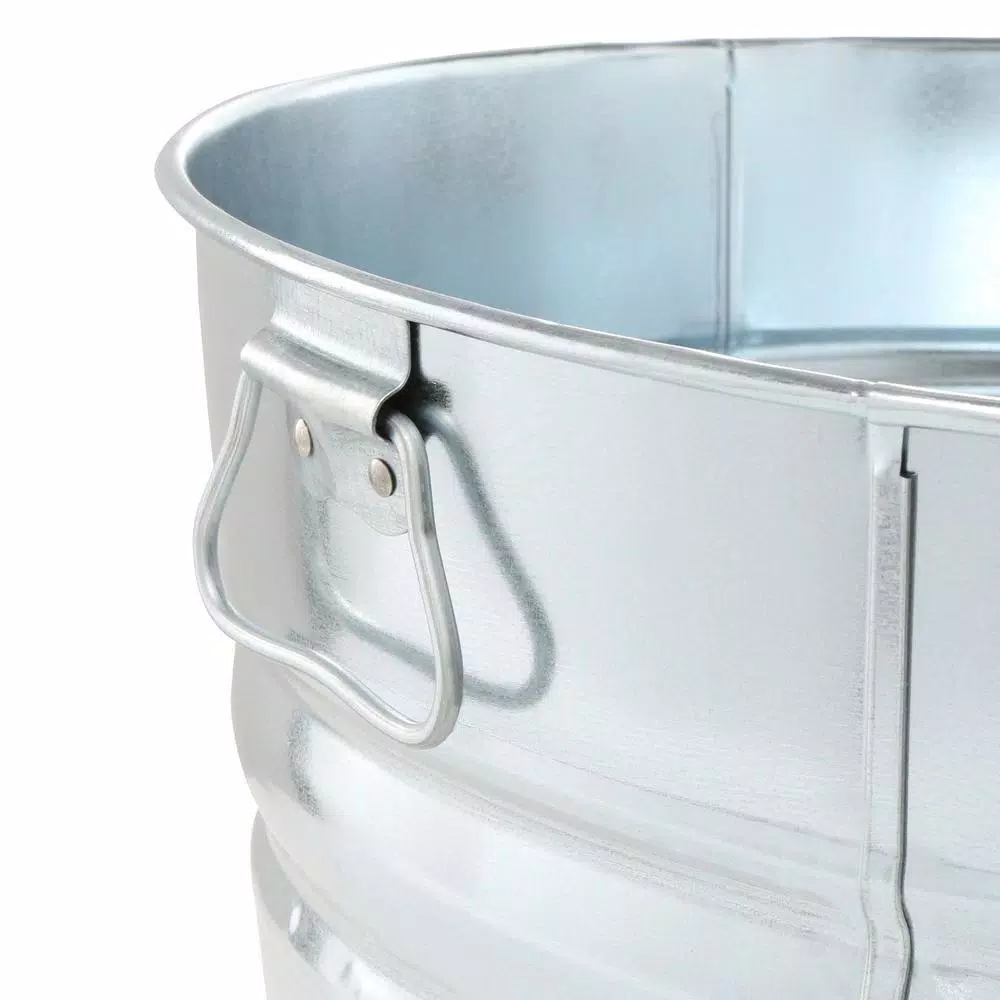 Behrens 15 Gal. Galvanized Steel Round Utility Tub, Multi-Purpose Wash Tub & Planter