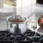 Calphalon Tri-Ply 4.5 Qt. Stainless Steel Saucepan with Glass Lid thumbnail 3