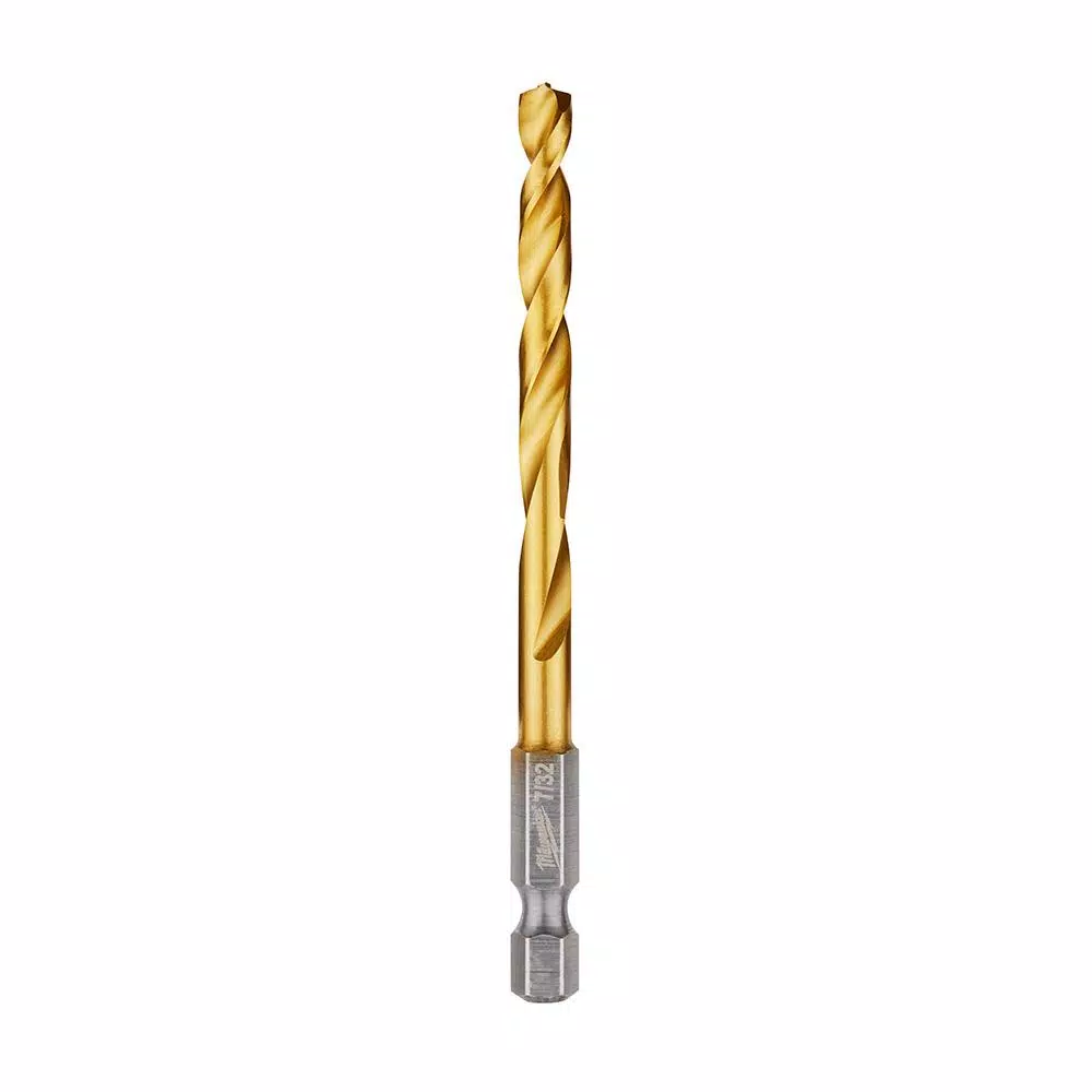 Milwaukee SHOCKWAVE Red Helix 7/32 in. Titanium Drill Bit with 1/4 in. Hex Shank