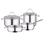 BergHOFF Essentials Comfort 6-Piece Stainless Steel Cookware Set, Induction Safe, 18/10 Steel thumbnail 1