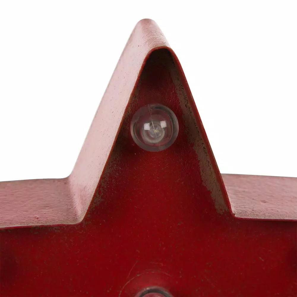 Glitzhome Marquee LED Star Stocking Holder Set of 2 - Metal Holiday Decor
