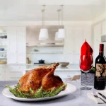 Ovente 13.4 in. White Ceramic Turkey Serving Platter, Oval Holiday Platter thumbnail 4
