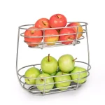 Spectrum Euro 2-Tier Small Fruit and Snack Server, Steel thumbnail 2