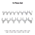 Sunex Tools 1/2 in. Drive Jumbo SAE Crowfoot Wrench Set, 14-Piece thumbnail 2