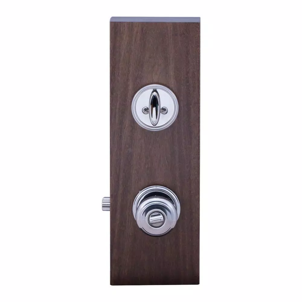 Copper Creek Colonial Polished Stainless Steel Entry Door Knob and Deadbolt Combo Lockset
