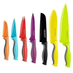 Cook N Home 14-Piece Multicolor Nonstick Carbon Stainless Steel Kitchen Knife Set with Sheaths thumbnail 1