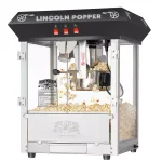 Great Northern Popcorn Lincoln 8 oz. Black Popcorn Machine with Mobile Serving Cart thumbnail 4