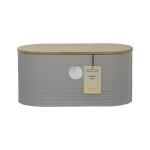 Typhoon Living Grey Bread Bin with Sustainable Bamboo Lid thumbnail 1