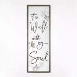 P Graham Dunn It is Well with my Soul Framed Wood Wall Art - Farmhouse Style Vertical Sign thumbnail 1