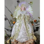 Northlight 16 in. Lighted Fiber Optic Angel Christmas Tree Topper with Golden Sequined Gown thumbnail 3