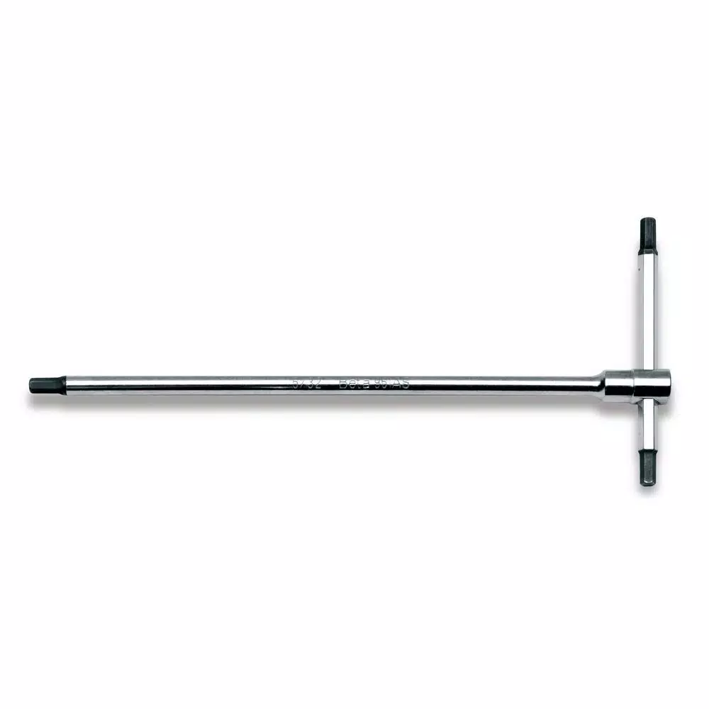 Beta Tools 3/8 in. SAE T-Handle Hex Key Wrench with 3 Tips and Adjustable Sliding Handle