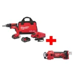 Milwaukee M18 FUEL 18V Brushless Cordless Drywall Screw Gun & M18 Cut Out Tool Kit thumbnail 1