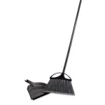 HDX 13 in. Extra Wide Angle Broom and Dustpan Set with Metal Handle thumbnail 1