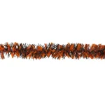 Northlight 50 ft. Orange and Black Halloween Tinsel Garland - Unlit thumbnail 2