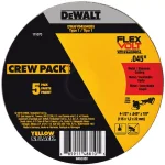 DEWALT FLEXVOLT 4-1/2 in. Ceramic Cutting Wheels, 7/8 in. Arbor, 5-Pack thumbnail 1