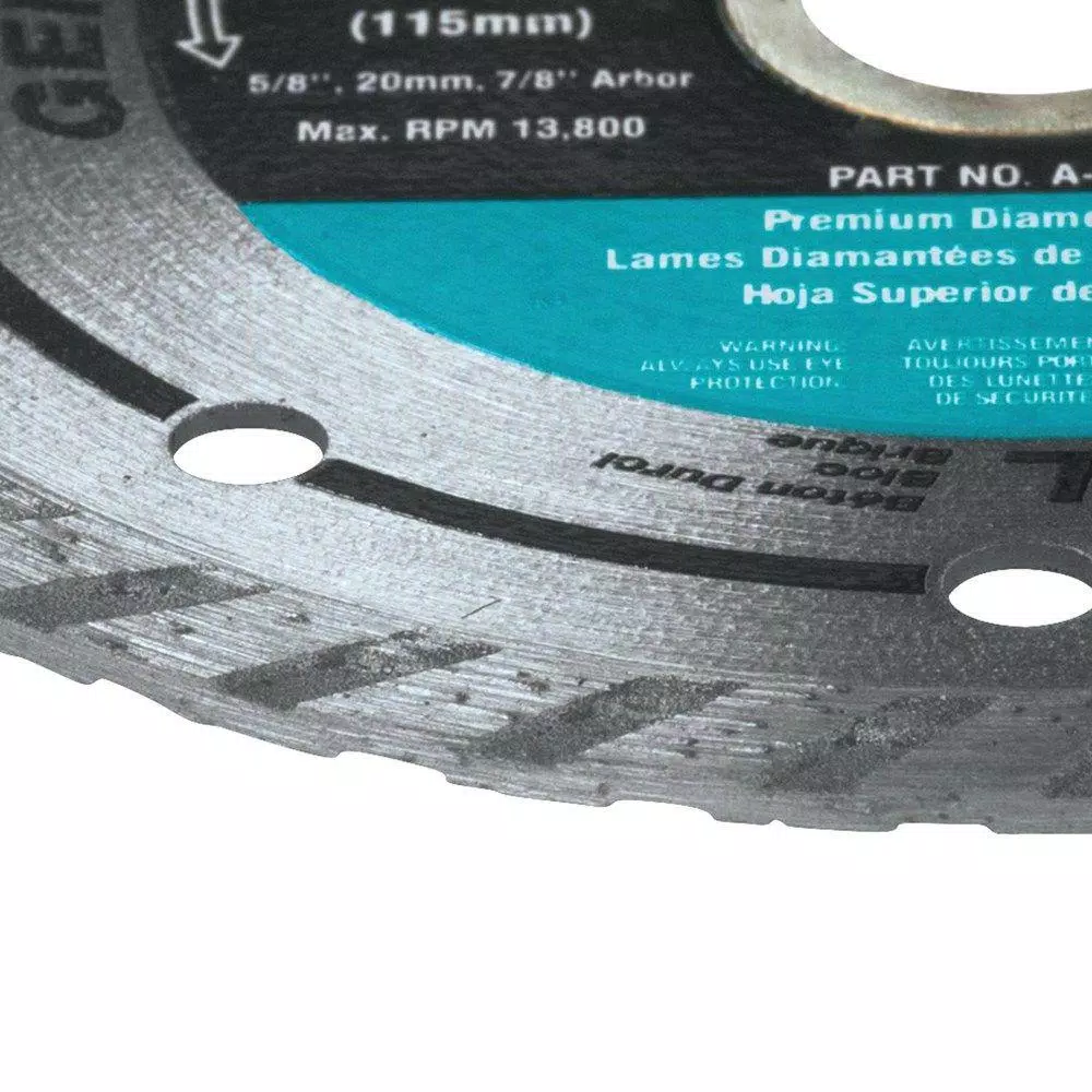 Makita 4-1/2 in. Turbo Rim General Purpose Diamond Blade