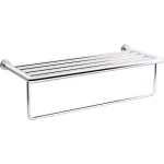 KOHLER Kumin 1-Bar Towel Rack with Upper Shelf, Polished Chrome thumbnail 1
