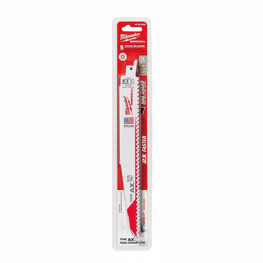 Milwaukee 15-Piece Reciprocating Saw Blade Set with AX Blades for Wood and Metal