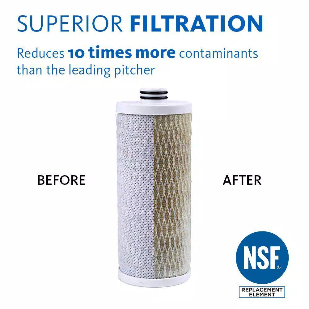 Aquasana 3-Stage Under Counter Water Filtration System with Brushed Nickel Faucet