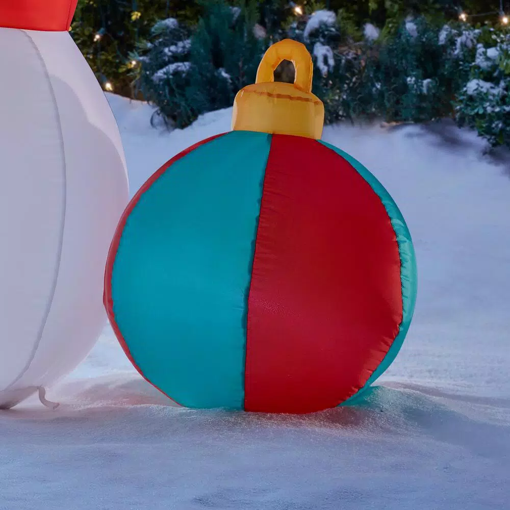 Home Accents Holiday Airblown Inflatables 6.5 ft LED Snowman, Polar Bear, and Penguin Christmas Inflatable