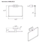 Nameeks Boutique Hotel Wall Mounted Towel Ring in Polished Chrome thumbnail 2