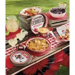 Magnolia Lane Georgia Ceramic Football Tailgating Serving Platter, 3-Section Divided Dish thumbnail 5
