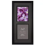 Pinnacle Gallery Solutions 8 x 19 in. Black Wood Floater Picture Frame with 5 x 7 in. Double Opening Mat thumbnail 1