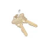 Schlage Plymouth Bright Brass Single Cylinder Deadbolt and Knob Handleset thumbnail 5