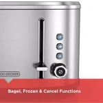 BLACK+DECKER 4-Slice Stainless Steel Extra-Wide Slot Toaster with Crumb Tray thumbnail 3