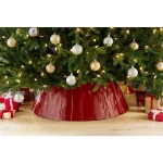 Home Accents Holiday 27 in. Red Metal Christmas Tree Collar thumbnail 2