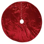 VHC Brands Tristan 48 in. Cherry Red and Shamrock Green Plaid Christmas Tree Skirt thumbnail 2