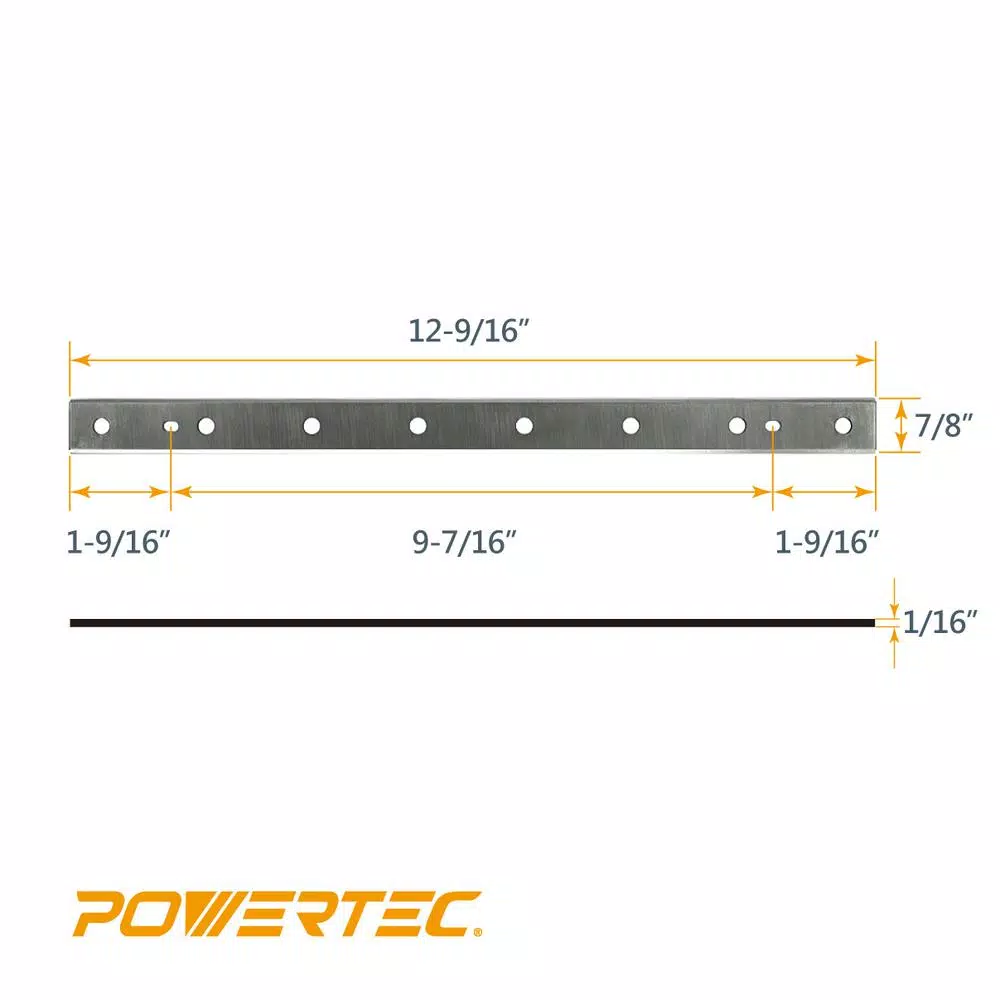 POWERTEC 12.5 in. High-Speed Steel Planer Blades for DeWalt DW7342 (6-Pack)