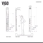 VIGO Brielle 70.5 in. Stainless Steel 6-Jet High Pressure Shower Panel System with Rainhead and Handheld thumbnail 7