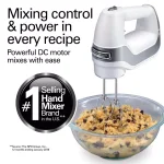 Hamilton Beach Professional 5-Speed Hand Mixer, White thumbnail 2