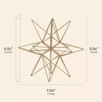 Crystal Art Gallery Gold Painted Metal Star Large Figurine - Modern Geometric Home Decor thumbnail 6