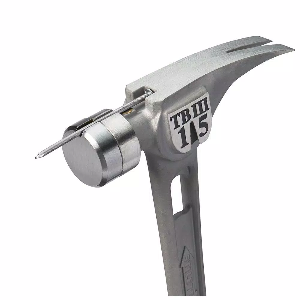 Stiletto Ti-Bone 15 oz. Titanium Smooth Face Hammer with 18 in. Curved Handle