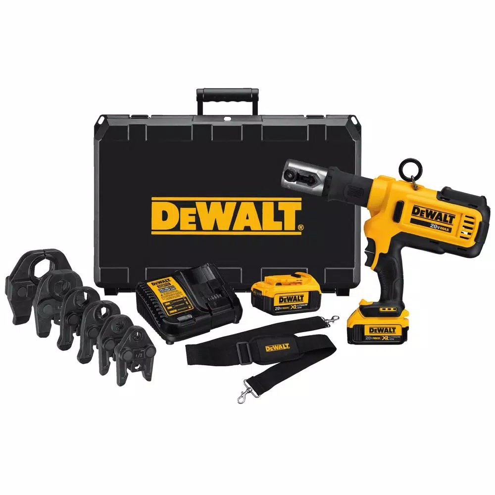 DEWALT 20V MAX Cordless Press Tool Kit with Drain Snake and Threaded Rod Cutter Bundle