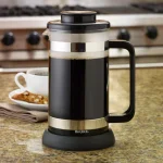 BonJour Coffee & Tea Riviera 8-Cup French Press with Coaster and Scoop, Black thumbnail 8