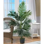 Nearly Natural 4 ft. Kentia Palm Silk Tree - Artificial Green Tropical Palm Plant thumbnail 2