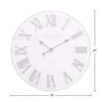 FirsTime & Co. Emmett 27 in. Shiplap Wall Clock - Industrial Farmhouse Decor thumbnail 5