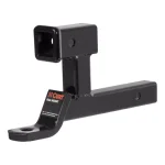 CURT Multi-Use 2" Ball Mount with Extra Receiver Tube, 7,500 lbs. Capacity, 5-13/16" Rise, Gloss Black thumbnail 1