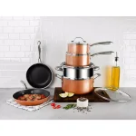 Gotham Steel 15-Piece Non-Stick Copper Cast Textured Cookware and Bakeware Set thumbnail 2