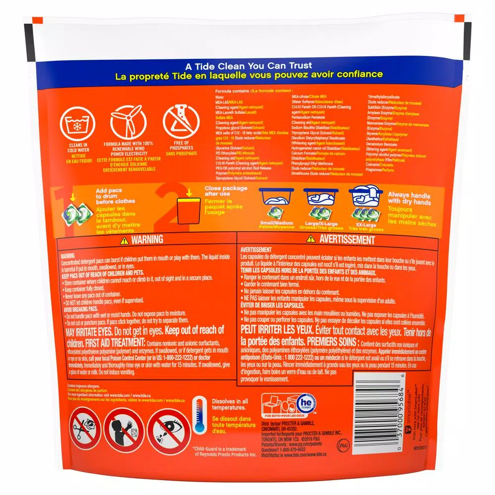 Tide PODS Laundry Detergent Pods, Clean Breeze Scent, 20-Count (6-Pack)