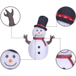 JOYDECOR 8 ft. Pre-Lit Rotating LED Snowman Christmas Inflatable with Branch Hands thumbnail 6