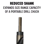 Drill America Killer Force 5-Piece High Speed Steel Reduced Shank Drill Bit Set, 9/16 in. - 1 in. thumbnail 6
