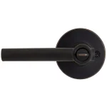 Defiant Highland Aged Bronze Privacy Door Lever with Round Rose thumbnail 9