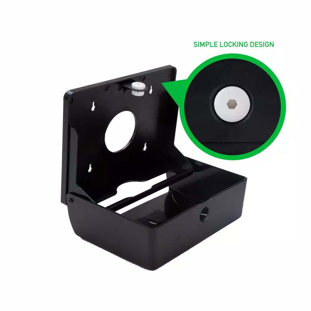 Mind Reader Wall Mounted Black Paper Towel Dispenser with Transparent Viewing Window, High Capacity ABS Plastic