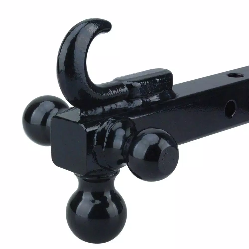 Unbranded Bridgeland Triple Ball Trailer Hitch Mount with Tow Hook, Heavy-Duty Steel